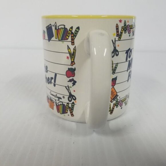 Teacher Mugs To My Favorite Teacher Vintage books pencils coffee cup tea 1991 - Picture 5 of 8
